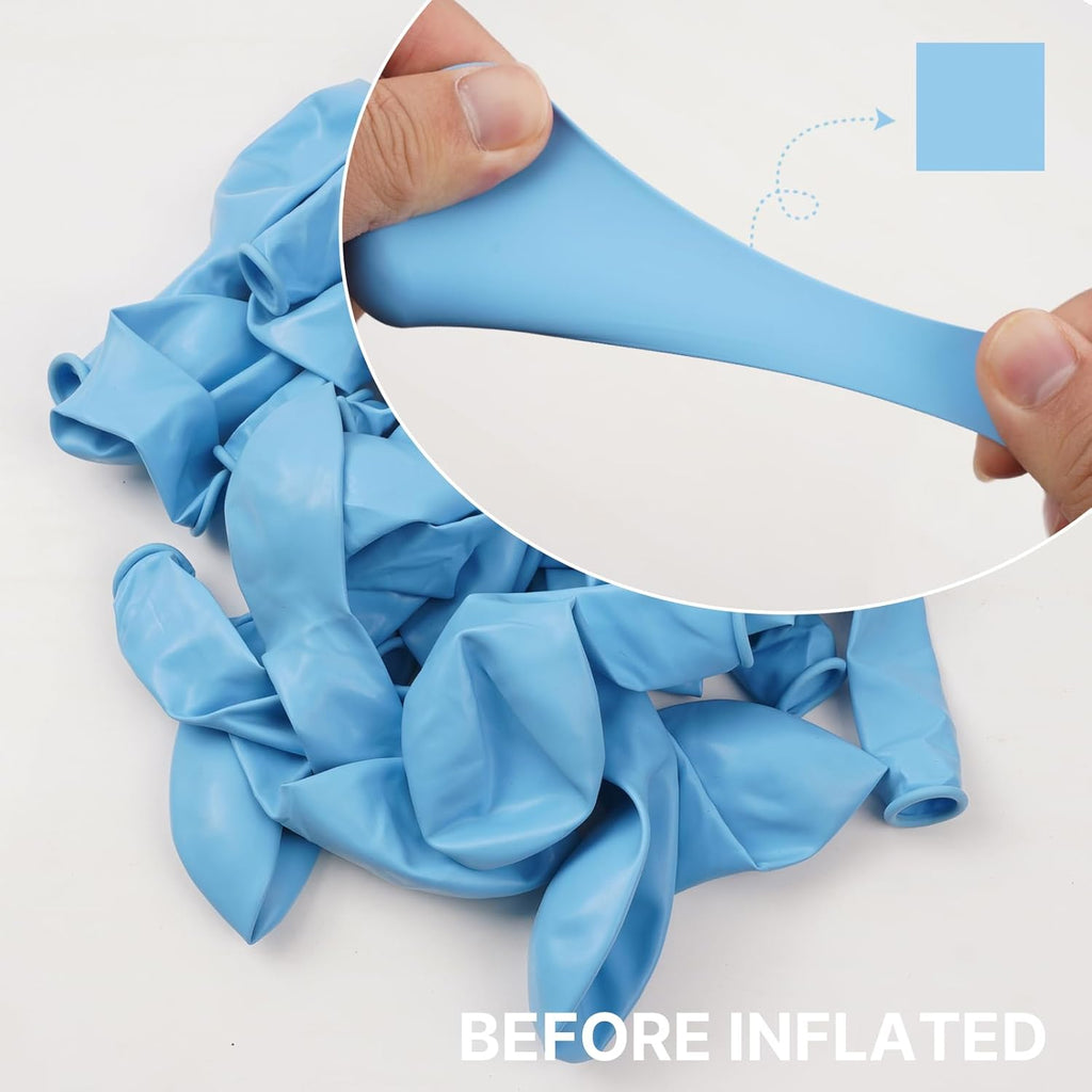 PartyWoo Blue Balloons - 100pcs 12 Inch Latex Helium Balloons for Birthday & Events