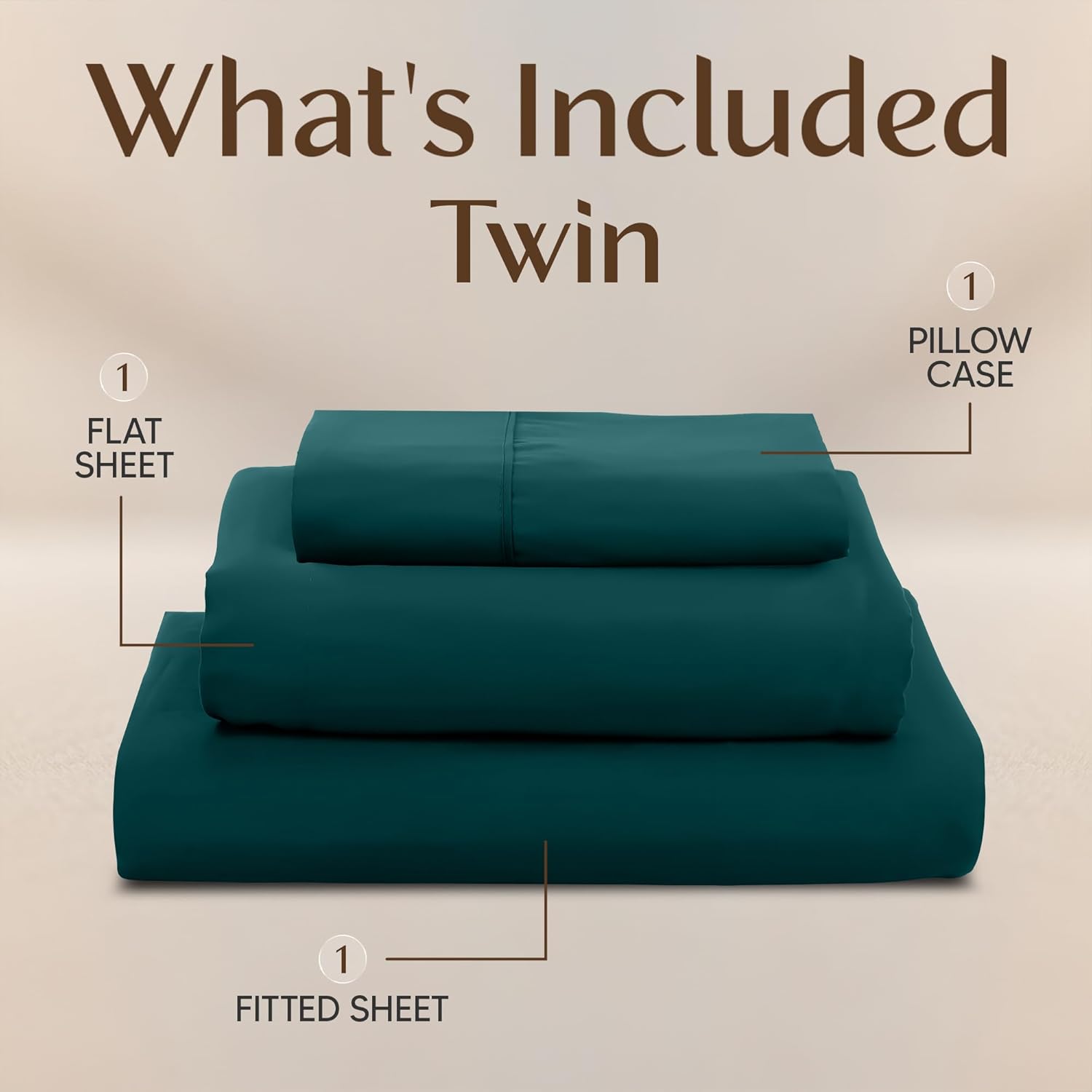 Utopia Bedding Twin Sheet Set - Soft & Breathable 3-Piece Microfiber Bed Sheets | Teal Green