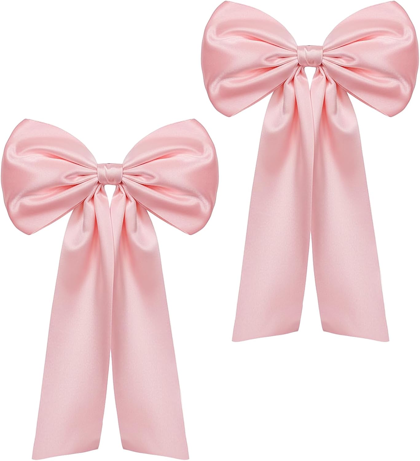 Skiennix Oversized Pink Bow Decorations - 2 PCS Giant Coquette Bows for Backdrop (25.6" X 41.3")