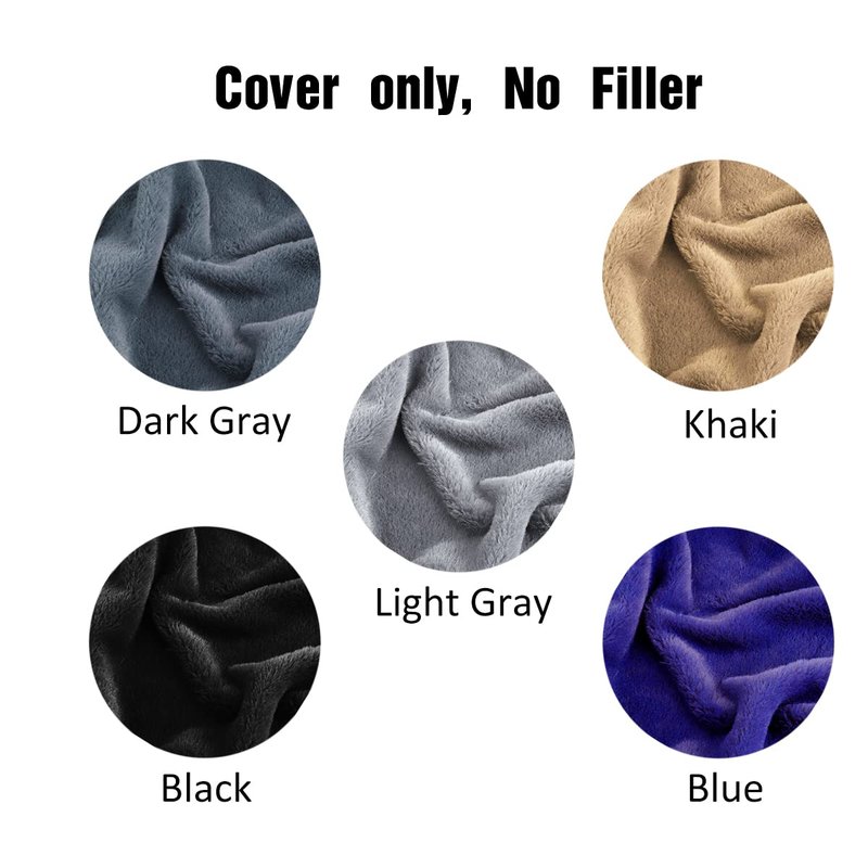 (No Filler) 6FT Giant Bean Bag Chair Cover Soft Faux RH Fur Sofa Bed Washable Bean Bag Couch Cover for Adult and Kids with Liner