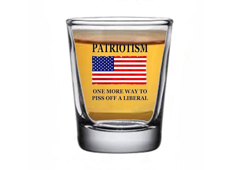 Rogue River Tactical Patriotism USA Flag Shot Glass Gift For Military Veteran or Patriotic American