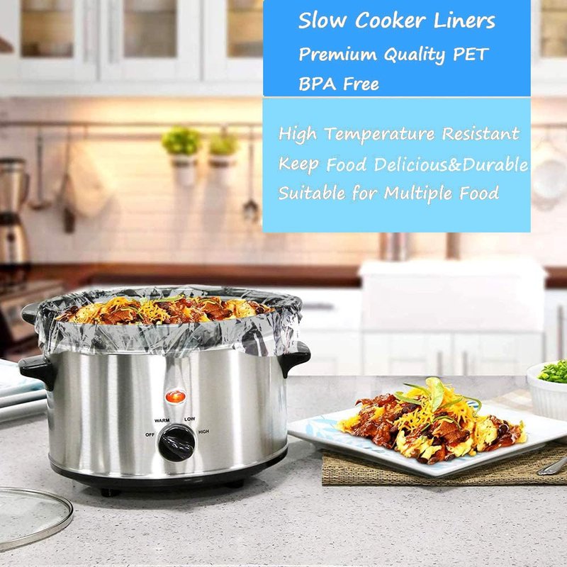 Slow Cooker Liners Small Size Pot Liners Disposable Cooking Bags Fit 1QT to 3QT Suitable for Slow Cooker and Oval & Round Pot (32)