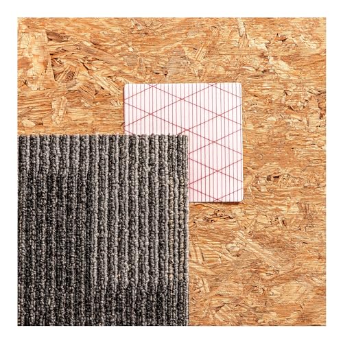 Carpet Tile Installation Tabs - 4x4 Inch Adhesive Tabs, 125-Pack