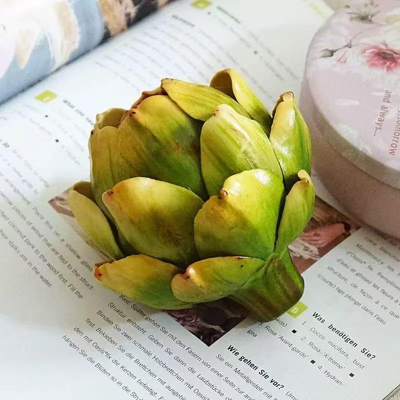 6pcs Large Realistic Faux Artichokes - Artificial Vegetable Home Decor