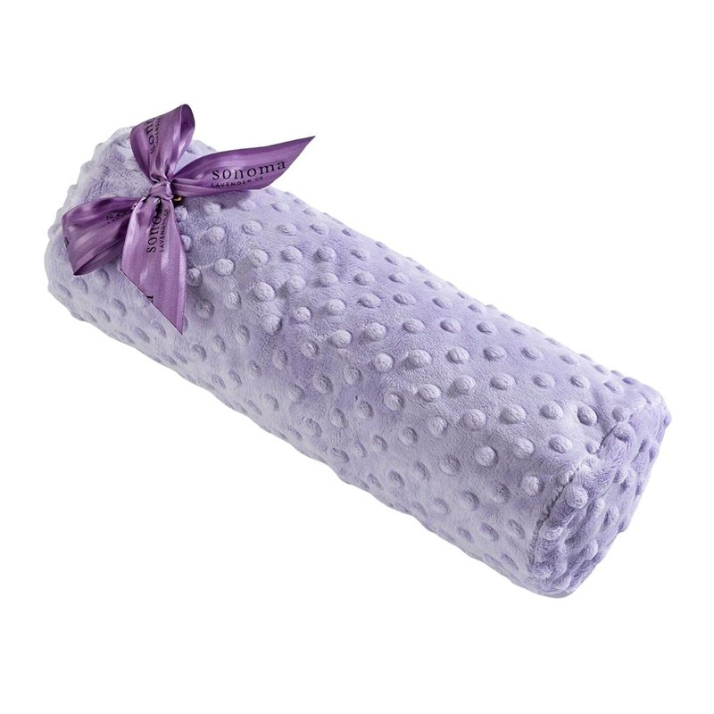 Sonoma Lavender Lavender Bolster Roll, Lilac Dot Microwaveable, Hot/Cold Neck Pillow, Soothing and Pain Relief for Neck, Low Back or Behind The Knees, Removable/Washable Cover, Handcrafted Co