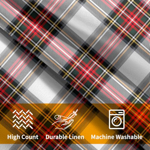 Christmas Scottish Tartan Plaid Outdoor Throw Pillow Cover 18x18 in