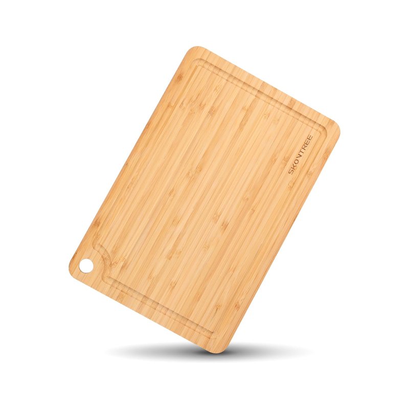 Skovtree Bamboo Cutting Boards, 12"L x 8"W Small Cutting Boards with Juice Groove and Handle, Kitchen Chopping Board for Meat, Vegetables, Fruits