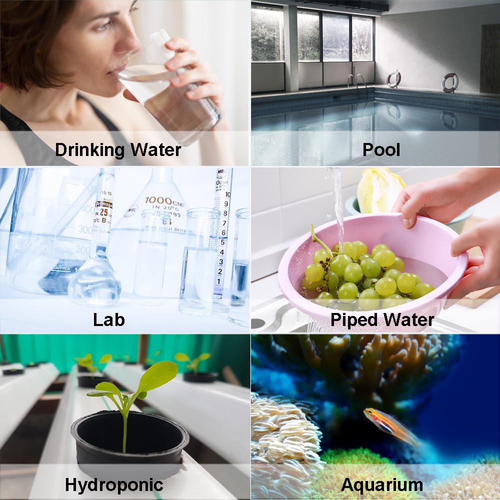 KETOTEK Digital PH Meter for Water, PH Pen Meter with ATC, PH Tester with 0.00-16.00ph Measure Range for Drinking Water, Hydroponic, Aquarium, Swimming Pool, Accuracy ±0.01pH