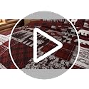 Tritard Red Bear Christmas Plaid Twin Quilt Set with Pillow Shams