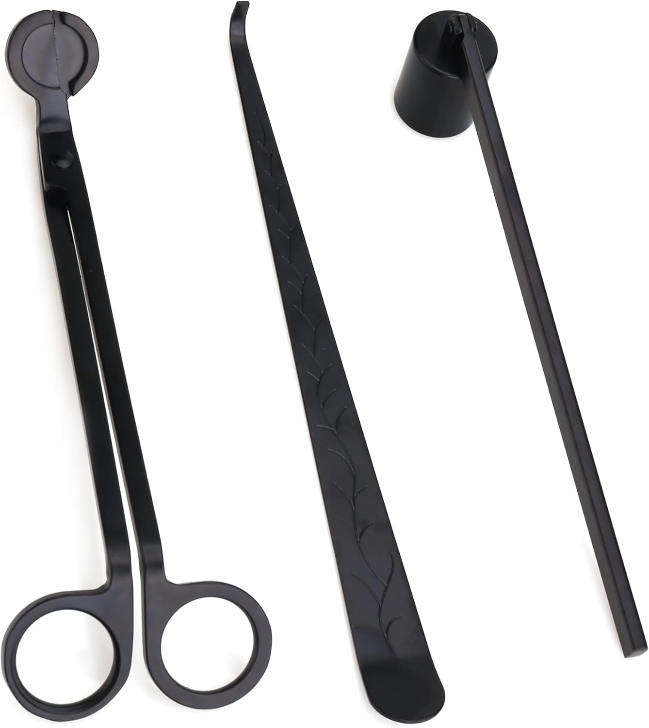 Skiennix 3-in-1 Candle Accessory Set - Wick Trimmer & Dipper with Gift Packaging | Black