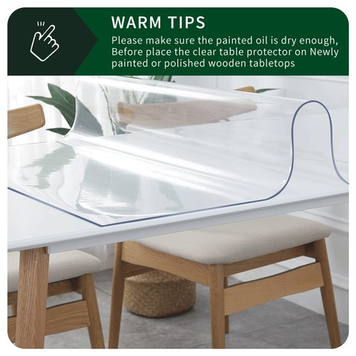 Clear Desk Cover Protector 38×78 Inch Crystal Table Pad Mat Waterproof Desk Mat Table Cover Tablecloth Protector Rectangle PVC Vinyl Table Cloth for Dining Table Meeting Desk Pet Feeding Mat Non-Slip