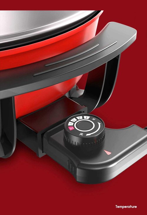 Electric Griddle Skillet Shabu Shabu Hot Pot Nonstick Cooking Frying Pan 2 Flavor Wok Fast Rapid Heat (Divided)