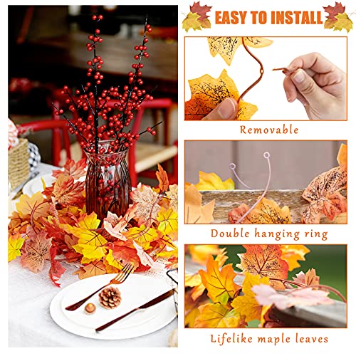 Artificial Maple Leaf Fall Garland - 5 Pack 5.9ft Autumn Hanging Decor
