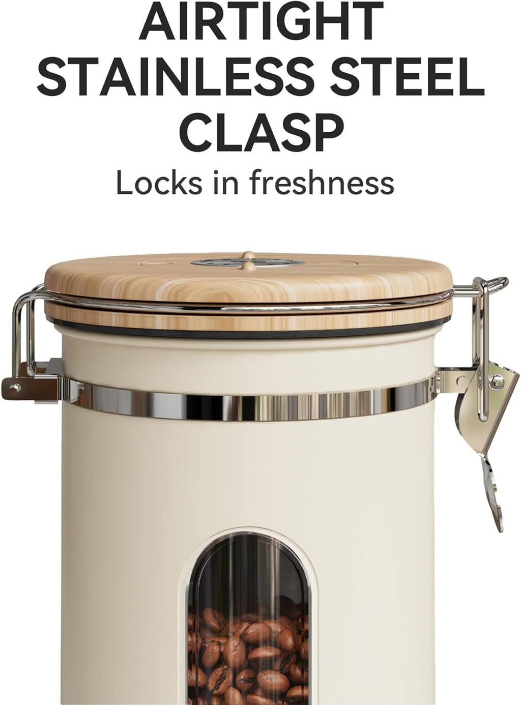 OlarHike 144QT Lockable Storage Bin - Versatile Organization Solution | Includes 22oz Cream Coffee Canister
