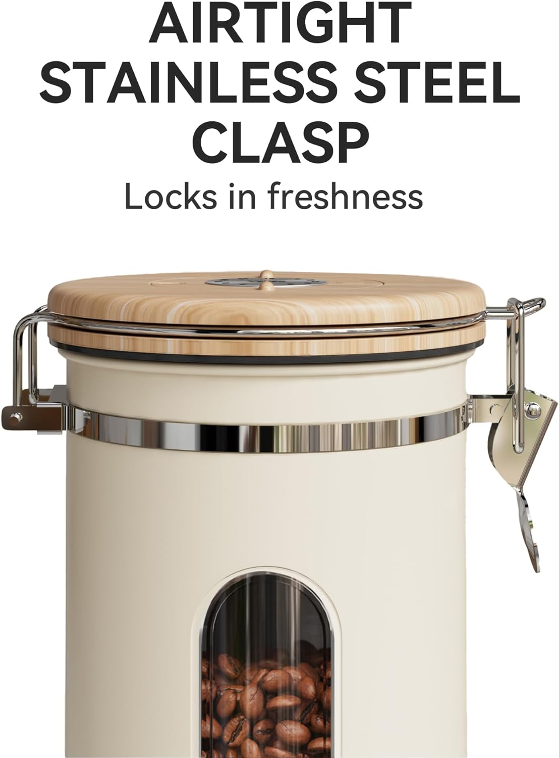 OlarHike 144QT Lockable Storage Bin - Versatile Organization Solution | Includes 22oz Cream Coffee Canister