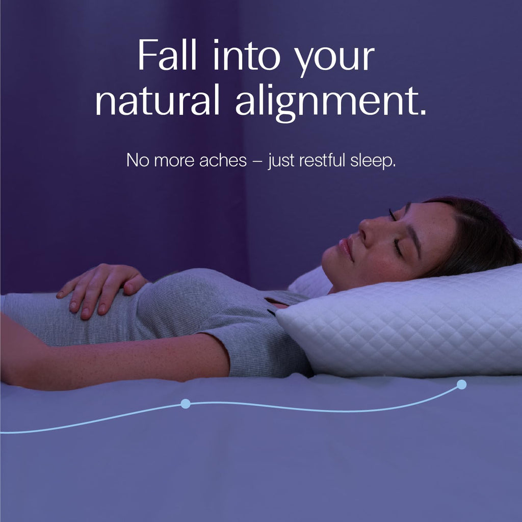 DreamyBlue Signature Pillow w/Adjustable Loft • Shredded Memory Foam Fill • Neutral Alignment for Side, Back, and Stomach Sleepers • Washable Bamboo Rayon Cover • CertiPUR-US Certified Foam (Queen)