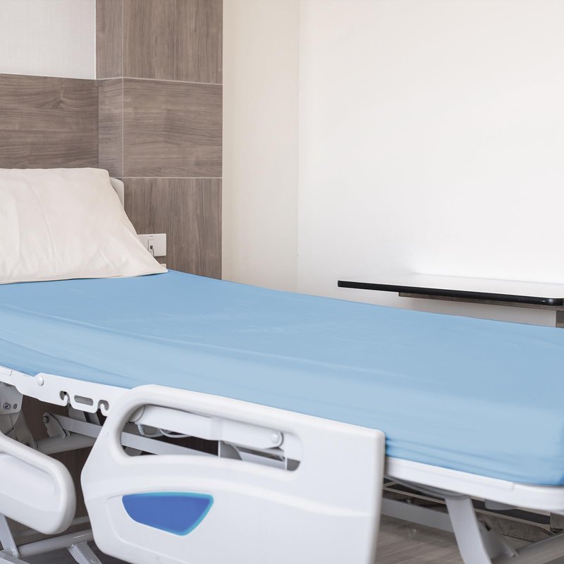 Hospital Bed Sheets Fitted 36" x 80" x 9", 2 Pack Blue Hospital Bed Fitted Sheets for Home & Hospital Care Beds, Soft Hospital Bed Sheets with Elastic All Around