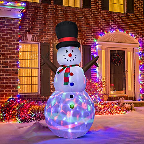 8FT Inflatable Christmas Snowman with LED Lights Indoor Outdoor Holiday Decoration