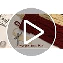 Personalized Knit Christmas Stockings with Wood Name Tags - 18 Inch Set of 4