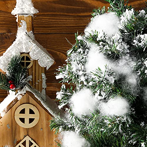 Fluffy Artificial Fake Snow Fiber for Christmas Tree & Mantle - 7 oz (200g)