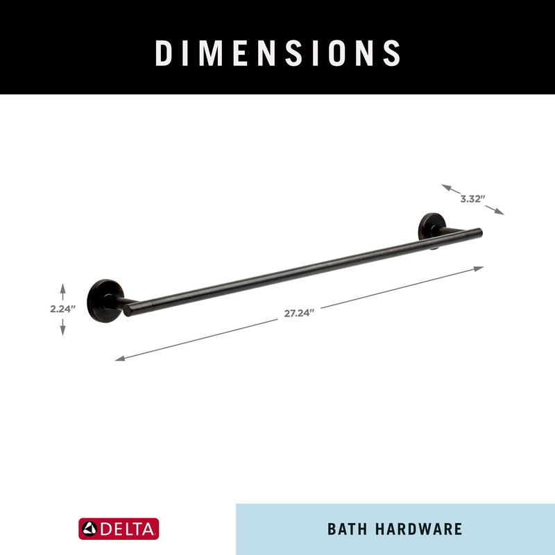 Delta 759240-RB Trinsic 24 in. Wall Mount Towel Bar Bath Hardware Accessory in Venetian Bronze