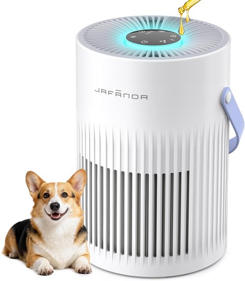 Jafända HEPA Air Purifier - Quiet Portable Air Cleaner for Home & Office | Ideal for Pet Dander, Dust, Odors (White)