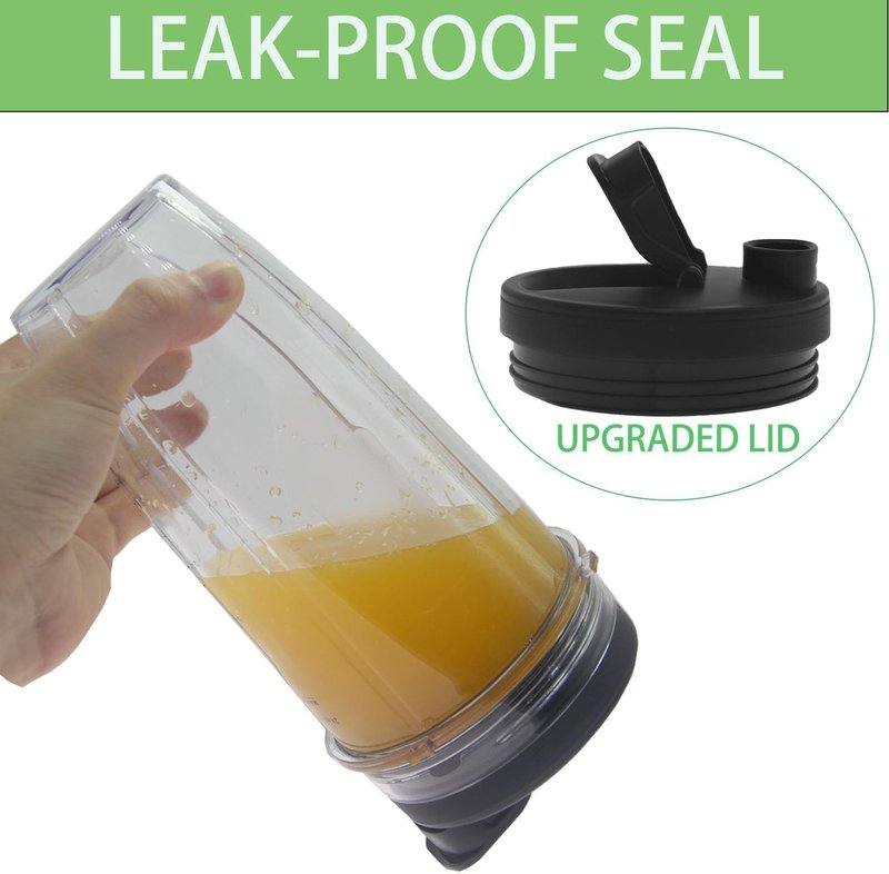 2 Pack 24oz Blender Cups Replacement Parts with To-Go Lids, 7 Fins Blender Blade for BL2012 BL480-30 BL482-30 BL640-30 BL642-30 BL682-30 NN102 BN401 BN751 BN801