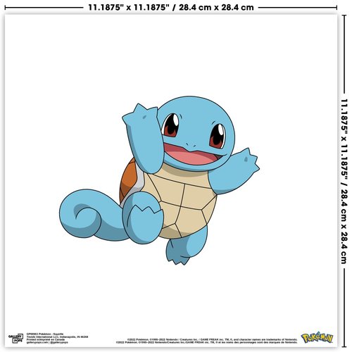 Trends International Gallery Pops Pokémon - Squirtle Evolutions Wall Art Bundle (3-Pack) Gallery Pops Wall Art, Black Framed Version