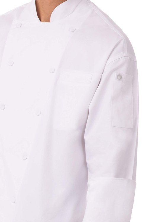 Chef Works Unisex Lyon Executive Chef Coat, White, 64