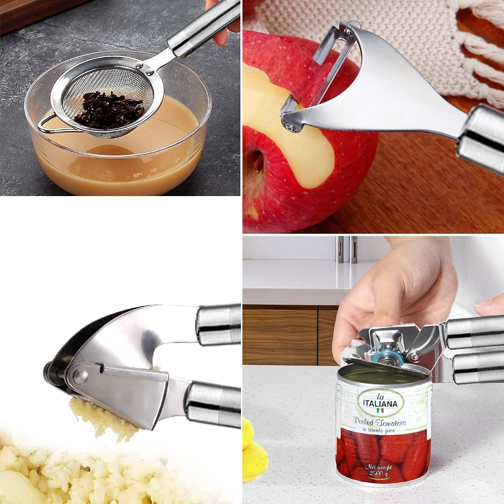 Skiennix Kitchen Utensils Set - 35-Piece Heat Resistant Silicone & Wooden Cooking Tools for Nonstick Cookware
