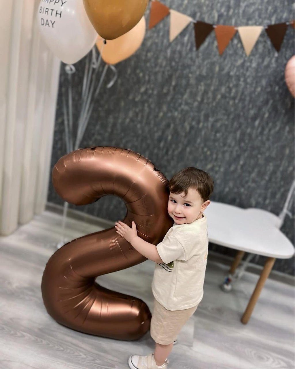 Skiennix Dark Brown Number 12 Balloon - 40 Inch Birthday Decoration for 12th Celebration