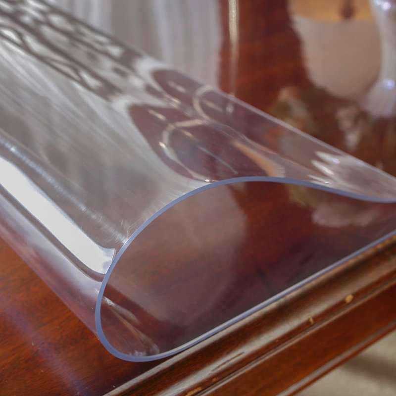 OstepDecor Clear Table Protector 18 x 72 Inch, 2mm Thick Plastic Table Cover, Waterproof PVC Clear Table Cover Protector, Desk Protector Mat, Writing Desk Pad for Desktop, Coffee & Dining Room Table