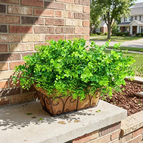 UV Resistant Artificial Outdoor Eucalyptus Plants - 12 Bundles Faux Greenery