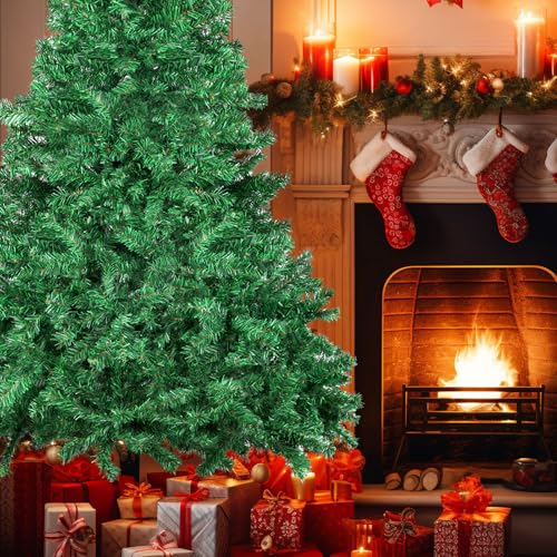 7ft Artificial Christmas Tree with 1000 PVC Tips & Foldable Metal Stand