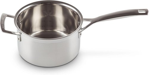 Le Creuset Stainless Steel Saucepan - Classic 3-Ply Design | 3 Quart Capacity
