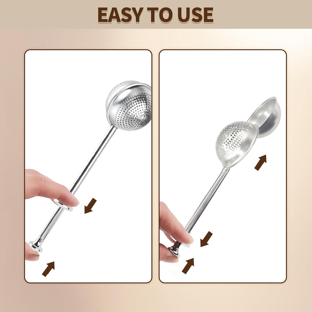 Skiennix Flour Duster - Stainless Steel Powder Sugar Shaker & Sifter | 2-Pack Baking Essential