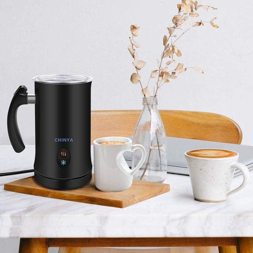 Milk Frother, Electric Milk Frother & Steamer for Latte, Cappuccino, Hot Chocolate, Automatic Milk Foamer with Hot and Cold Milk Functionality, Stainless Steel, Strix Control (silver)
