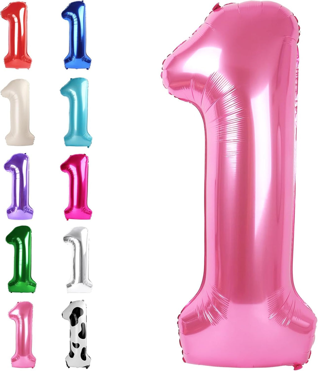 Pink Number 1 Balloon by [Brand Name] - 40 Inch Foil Birthday Decoration for Boys & Girls | Perfect for 1st, 10th, 11th, 12th, 16th, 18th Celebrations