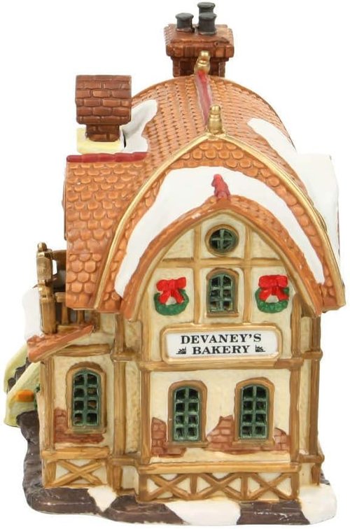 Lemax Christmas Village Devaney's Bakery | Battery Operated LED Decor - 35793