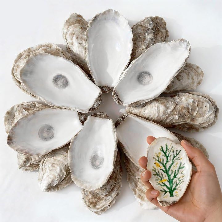 30 Pcs Natural Large Oyster Shells (4-5 Inch) for DIY Crafts & Decor