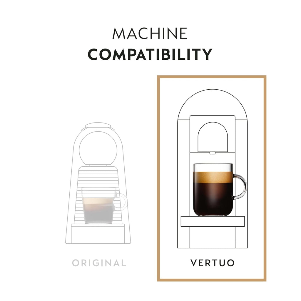 Nespresso Vertuo Half Caffeinato Coffee Capsules - Mild Roast, 30-Count Pods for 7.8oz Brews