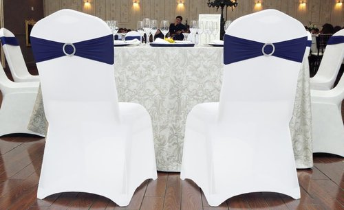 MDS Spandex Chair Sashes - Premium Stretch Covers with Buckle Slider for Weddings & Events | Navy Blue, Pack of 100