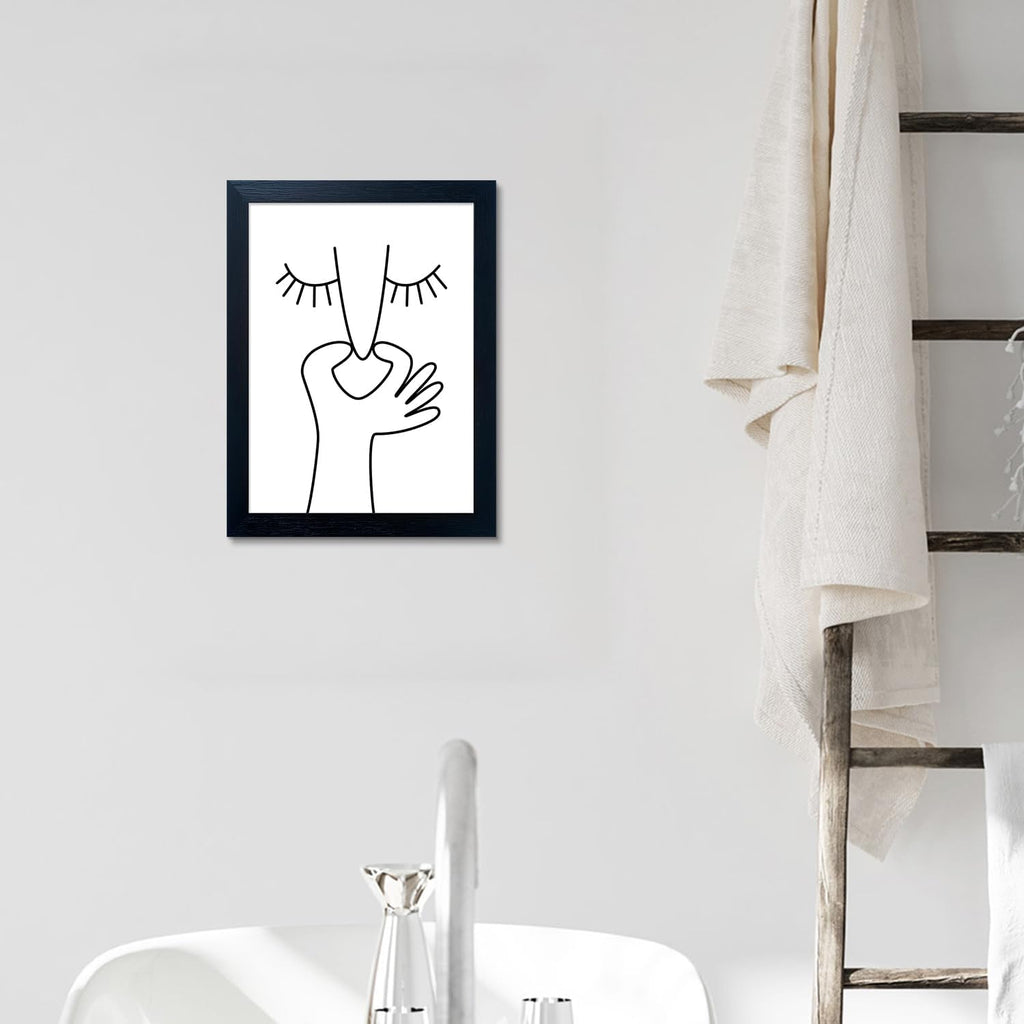 Regine Switzerland Black and White Bathroom Wall Art - Humorous Canvas Print Decor | Funny Toilet Artwork
