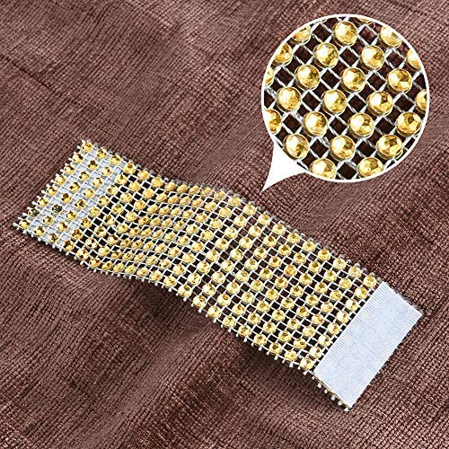 100pcs Gold Napkin Rings with Velcro, Decorative Table Setting Buckles