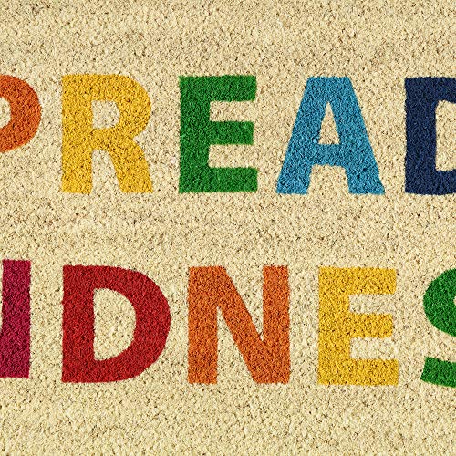 DII Natural Coir Doormat, Fun Greeting Mat, Spread Kindness, 18x30