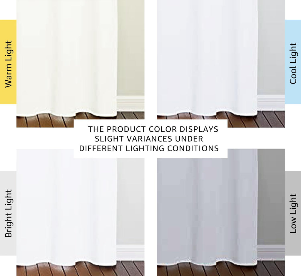 NICETOWN Curtain Set | 50% Light Reducing Drapes for Living Room & Patio Door - 2 Panels, 42"x84", Pure White