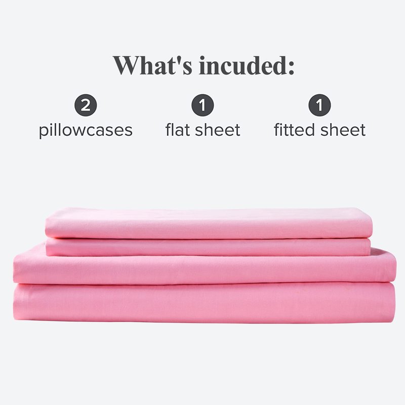 Best Season 400 Thread Count Cotton Queen Size Sheet Set (Pink Color) 4 Piece - 100% Long Staple Cotton Sheets Set, Soft Cotton Bed Sheets Sets with Deep Pocket fit Upto 16 inch