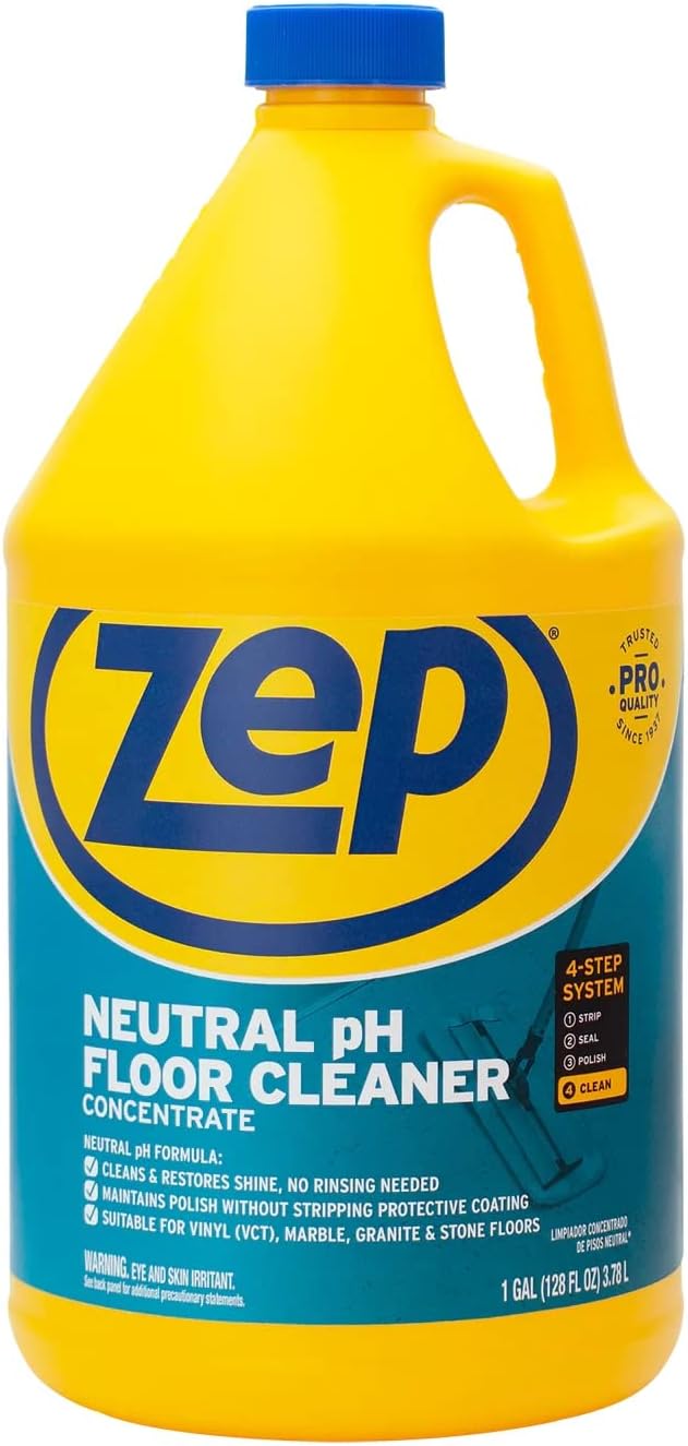 Zep Neutral pH Floor Cleaner - Concentrated All-Purpose Formula - 1 Gallon Size