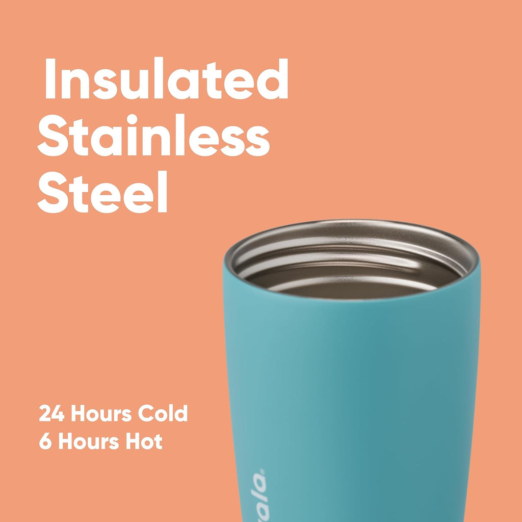 Owala SmoothSip Insulated Stainless Steel Coffee Tumbler - Reusable 12 oz Travel Mug in Beachy Breeze