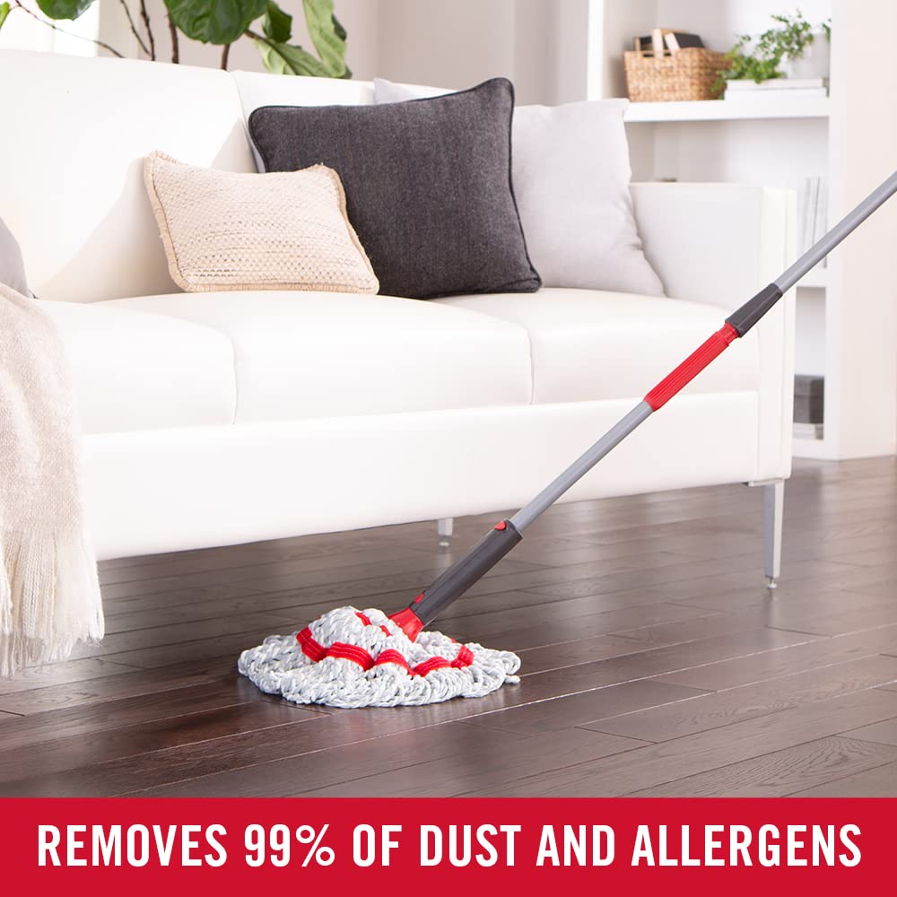 Rubbermaid Microfiber Twist Mop Kit - Machine Washable with 2 Refills | Lightweight & Safe for All Floor Types